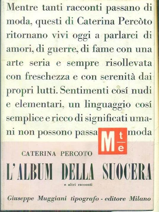 L' album della suocera e altri racconti - Caterina Percoto - copertina