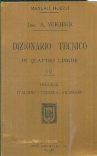Dizionario tecnico in quattro lingue IV