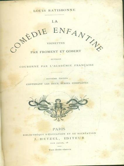 La comedie enfantine - Louis Ratisbonne - copertina