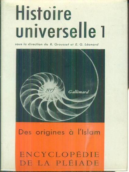 Histoire universelle tome I - copertina