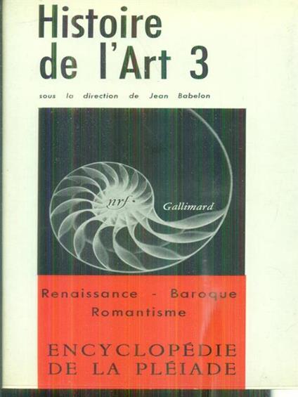 Histoire de l'art 3 - Jean Babelon - copertina