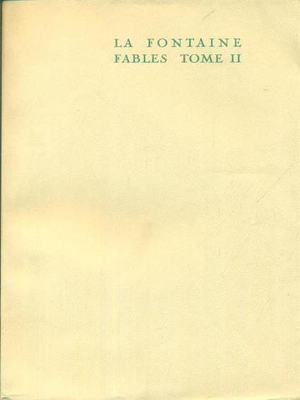 Fables 2vv - Jean de La Fontaine - copertina