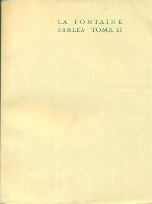 Fables 2vv - Jean de La Fontaine - copertina