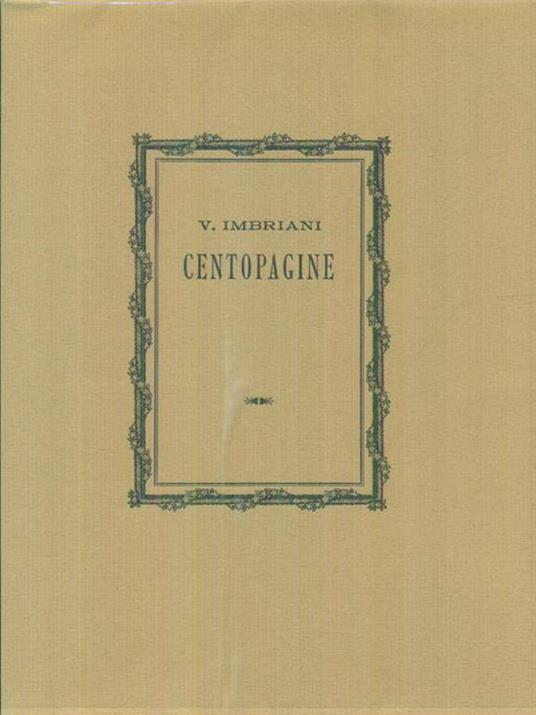 Centopagine - Vittorio Imbriani - copertina