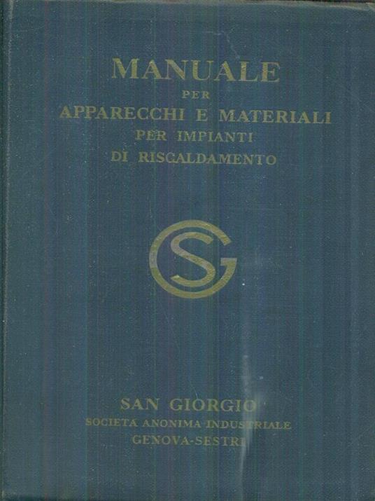 Manuale per apparecchi e materiali per impianti di riscaldamento - copertina