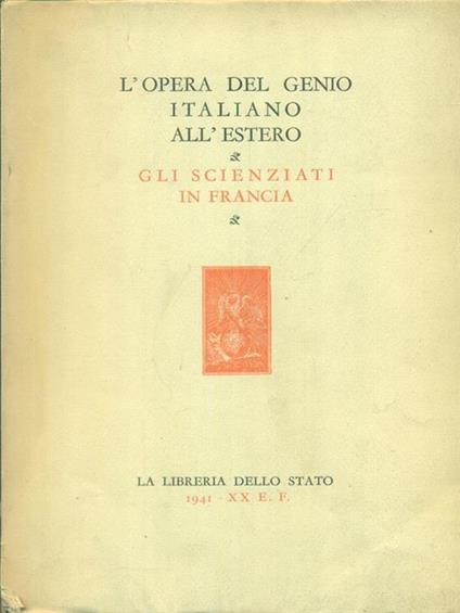 Gli scienziati in Francia - copertina