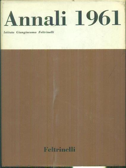 Annali 1961 - copertina