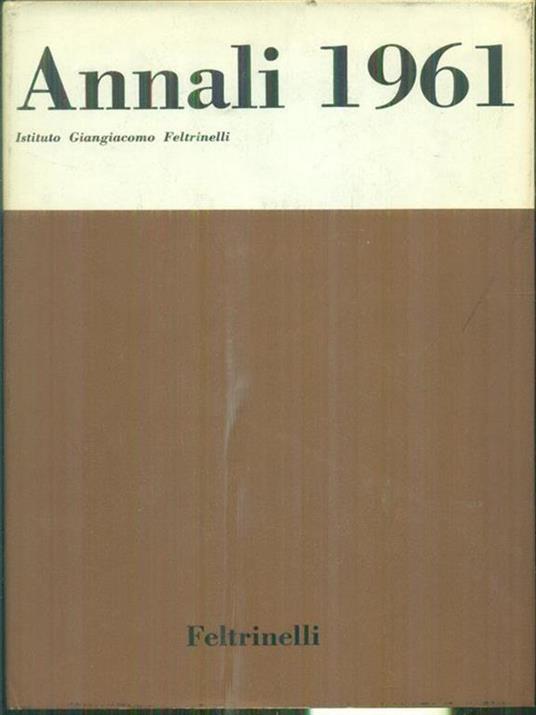 Annali 1961 - copertina