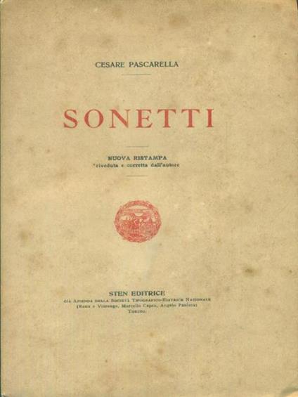 Sonetti - Cesare Pascarella - copertina