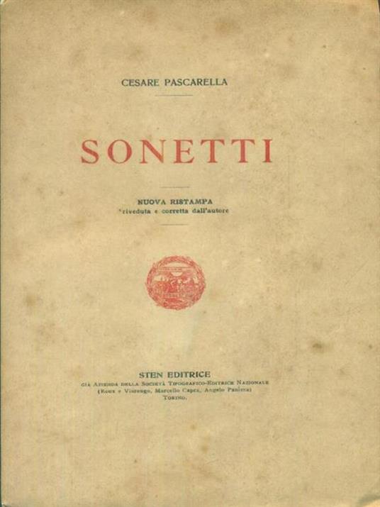 Sonetti - Cesare Pascarella - copertina
