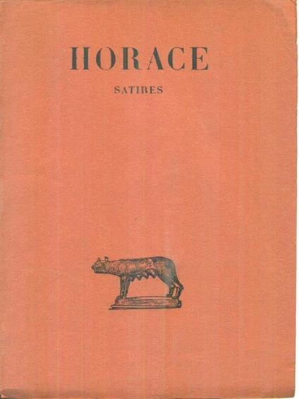 Satires - Q. Flacco Orazio - copertina