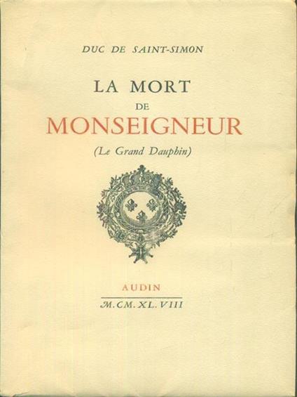 La mort de Monseigneur - copertina