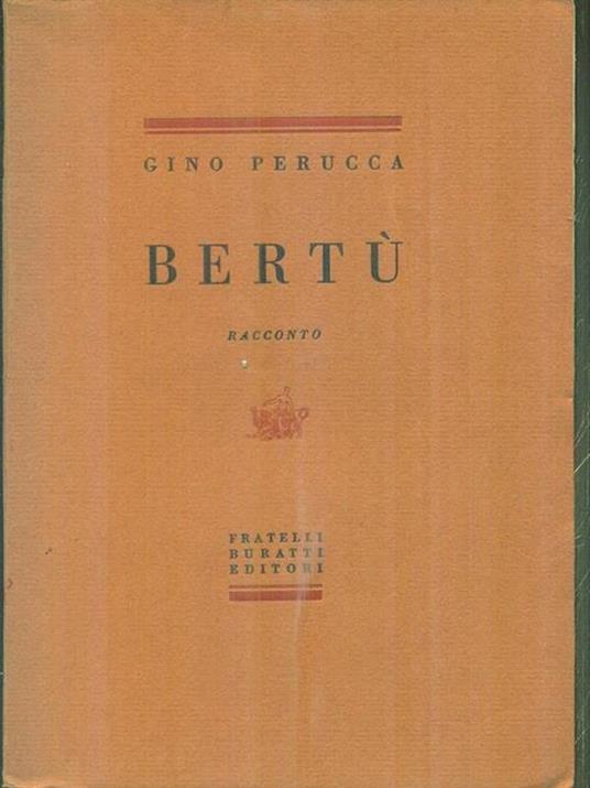 Bertù - Gino Perucca - copertina
