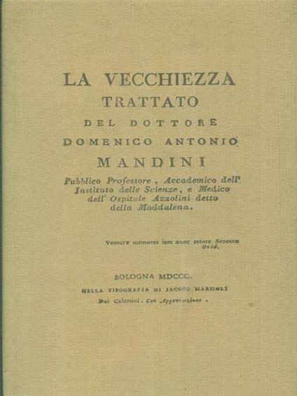 La vecchiezza - Domenico Antonio Mandini - copertina