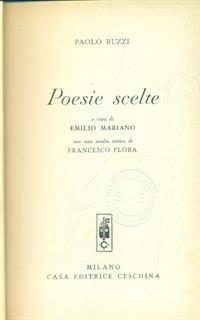 Poesie scelte
