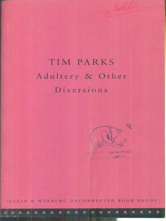 Adultery and other diversions - Tim Parks - copertina