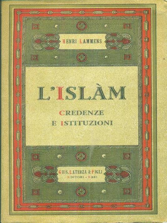 L' Islam - Henri Lammens - copertina