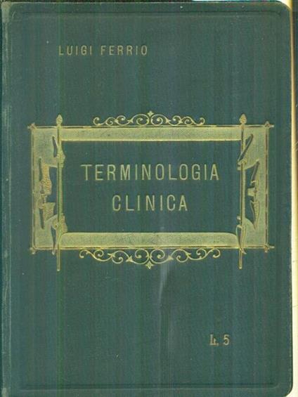 Terminologia clinica - Luigi Ferrio - copertina