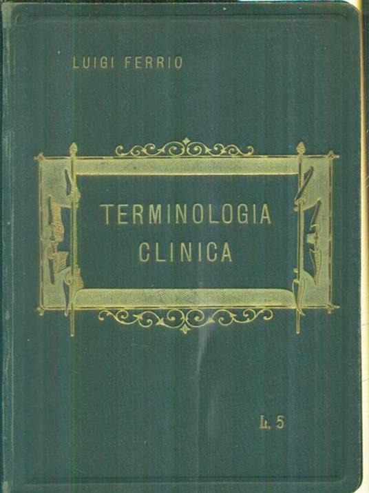 Terminologia clinica - Luigi Ferrio - copertina