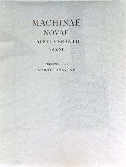 Machinae Novae - Fausto Veranzio - copertina