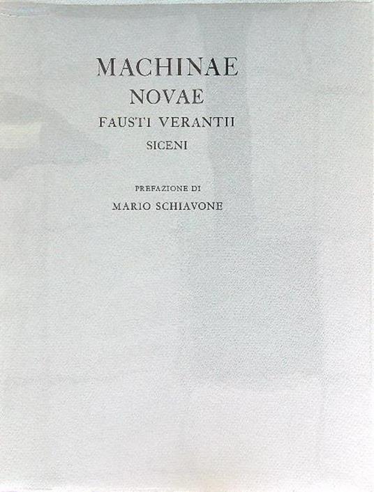 Machinae Novae - Fausto Veranzio - copertina