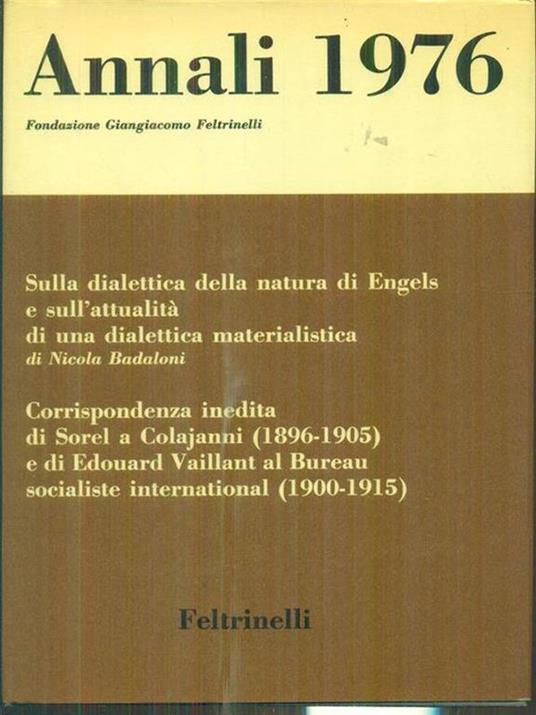 Annali 1976 - copertina