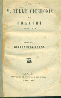 De oratore libri tres