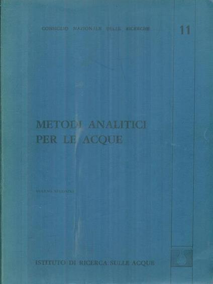 Metodi analitici per le acque vol. 2 - copertina