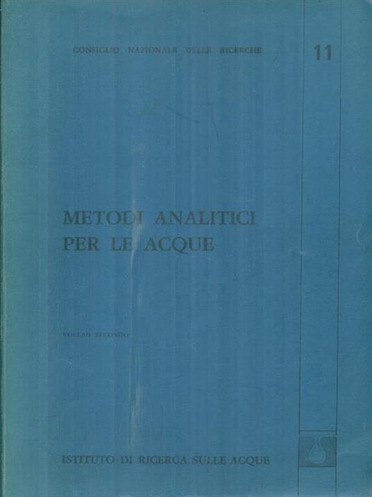Metodi analitici per le acque vol. 2 - copertina