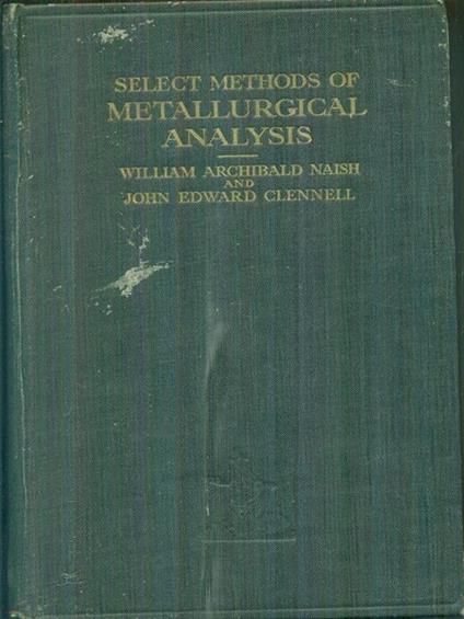 Select methods of metallurgical analysis - copertina