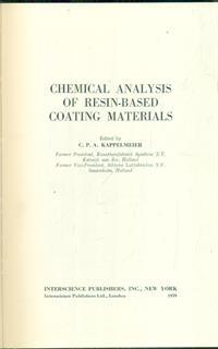 Chemical analysis of resin-based coating materials