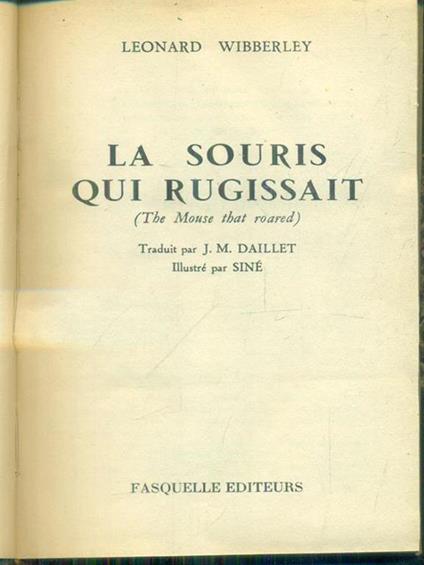 La souris qui rugissait - copertina