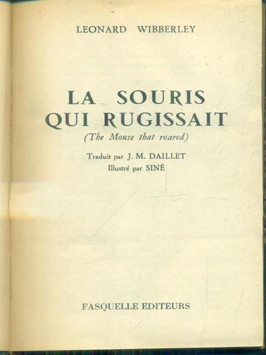 La souris qui rugissait - copertina