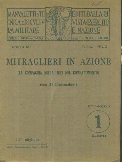 Mitraglieri in azione - copertina