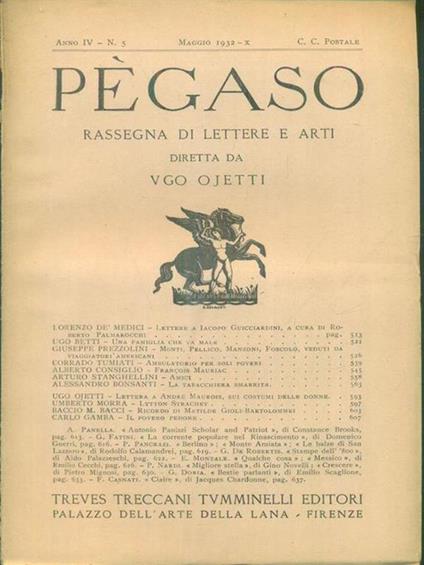 Pegaso n. 5/maggio 1932 - copertina