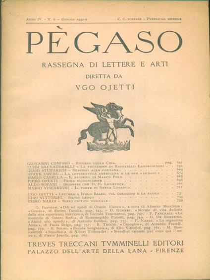 Pegaso n. 6/giugno 1932 - copertina