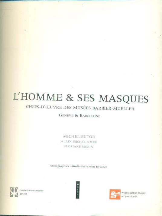 L' homme et ses masques - copertina
