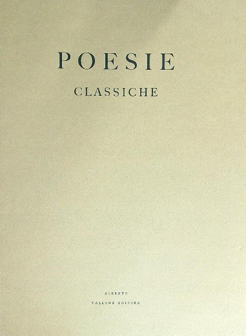 Poesie classiche - copertina