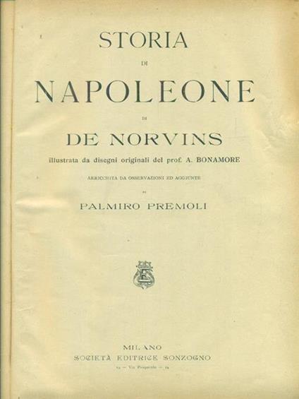 Storia di Napoleone - Jacques Marquet de Norvins - copertina