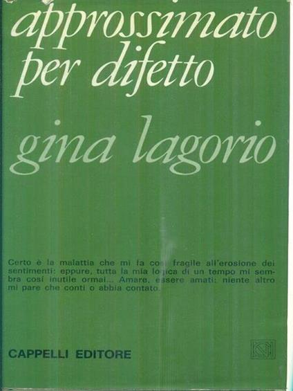Approssimato per difetto - Gina Lagorio - copertina