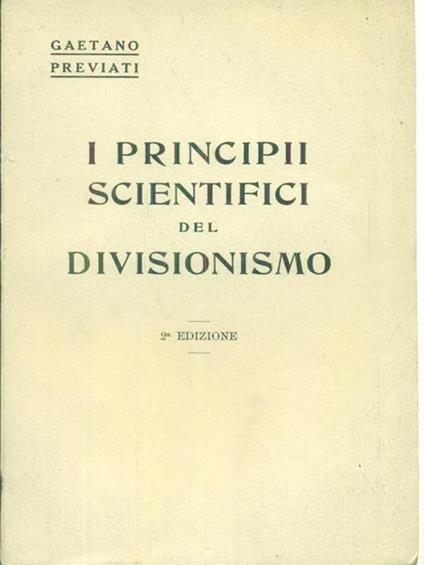I principii scientifici del divisionismof - Gaetano Previati - copertina