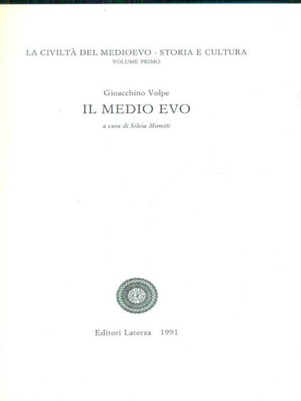 La civilta' del Medioevo 4vv - copertina
