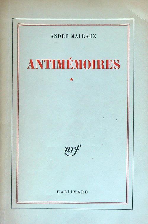Antimemoires vol. 1 - André Malraux - copertina