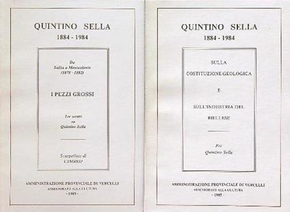 Quintino Sella 2 voll. - copertina