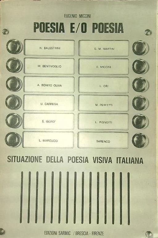 Poesia e/o Poesia - Eugenio Miccini - copertina