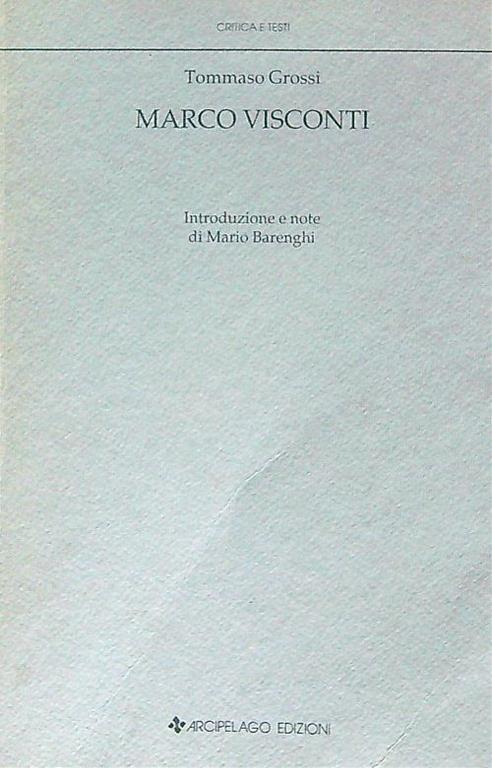 Marco Visconti - Tommaso Grossi - copertina