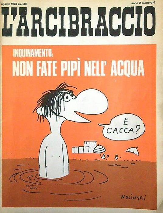 L' arcibraccio. Anno 2 n. 6 agosto 1973 - copertina