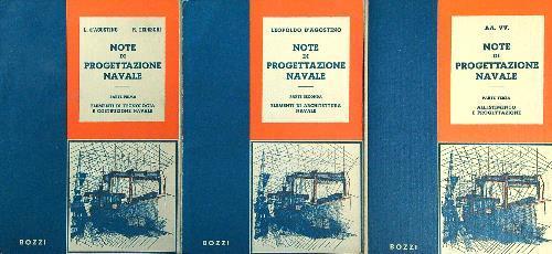 Note di progettazione navale 3 voll. - copertina