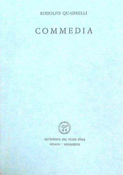 Commedia - Rodolfo Quadrelli - copertina