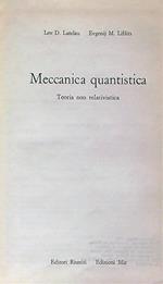 Meccanica quantistica. Teoria non relativistica